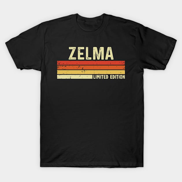 Zelma Name Vintage Retro Limited Edition Gift T-Shirt by CoolDesignsDz